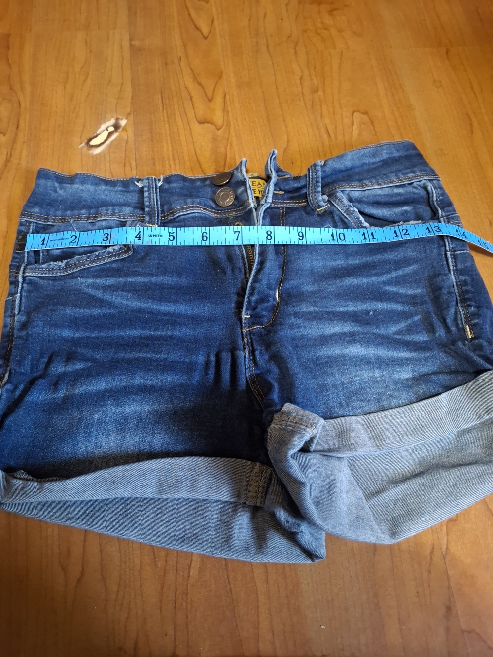 Wax Jean Butt I Love You Dark Wash Cuffed Denim Shorts (CFD 071)Description: